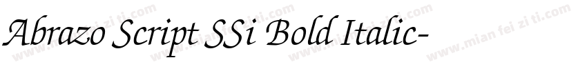 Abrazo Script SSi Bold Italic字体转换